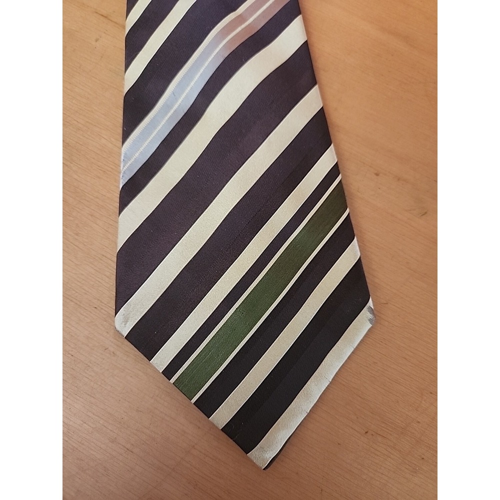Franck Oliver Paris Vintage Silk Made IN Italy Brown Green Gold